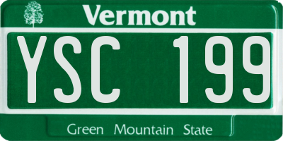 VT license plate YSC199