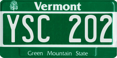 VT license plate YSC202