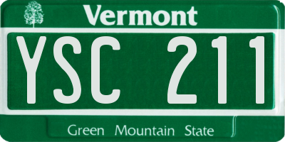 VT license plate YSC211