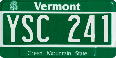 VT license plate YSC241