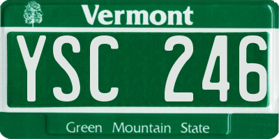 VT license plate YSC246