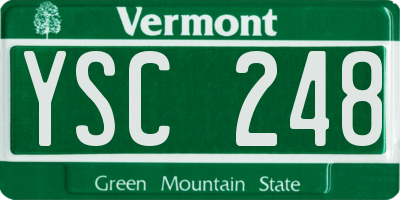 VT license plate YSC248