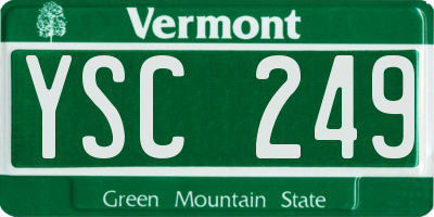 VT license plate YSC249