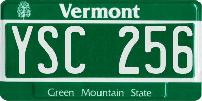 VT license plate YSC256