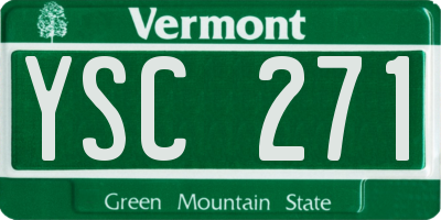 VT license plate YSC271