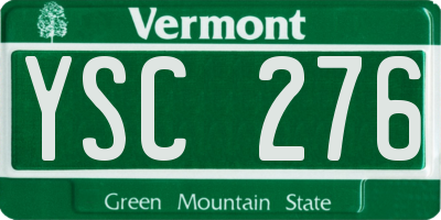 VT license plate YSC276
