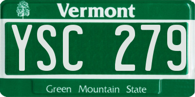 VT license plate YSC279