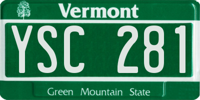 VT license plate YSC281