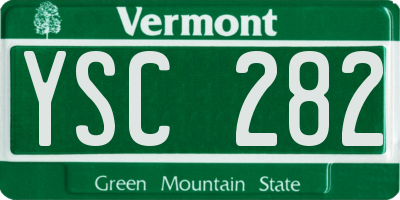 VT license plate YSC282