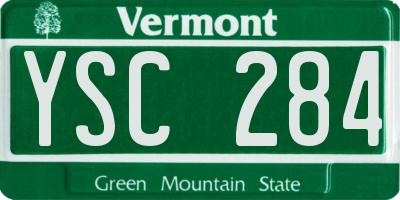 VT license plate YSC284