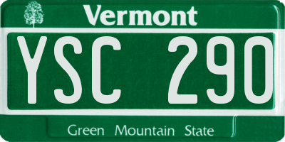 VT license plate YSC290