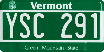 VT license plate YSC291