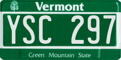 VT license plate YSC297