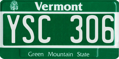 VT license plate YSC306