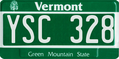 VT license plate YSC328