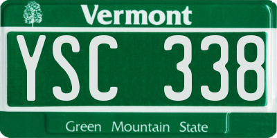VT license plate YSC338