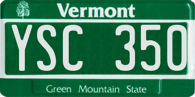 VT license plate YSC350