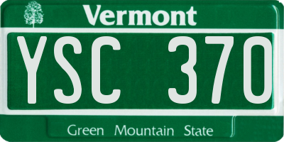 VT license plate YSC370
