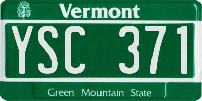 VT license plate YSC371