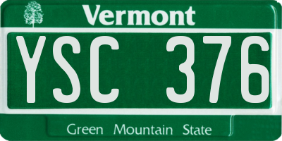 VT license plate YSC376