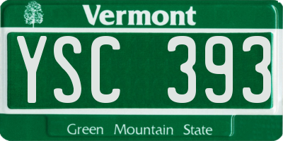 VT license plate YSC393
