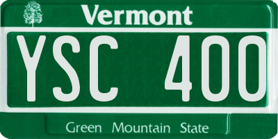 VT license plate YSC400