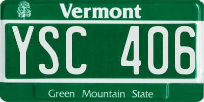 VT license plate YSC406