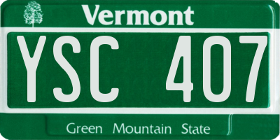 VT license plate YSC407