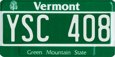 VT license plate YSC408