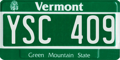 VT license plate YSC409