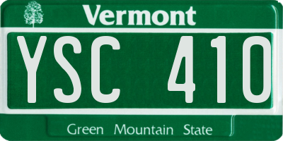 VT license plate YSC410