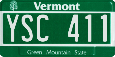 VT license plate YSC411