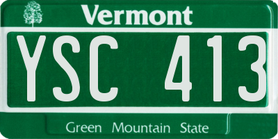 VT license plate YSC413