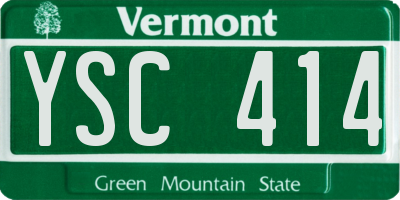 VT license plate YSC414