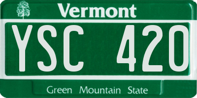 VT license plate YSC420