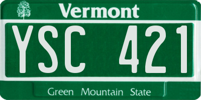 VT license plate YSC421