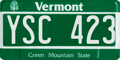 VT license plate YSC423