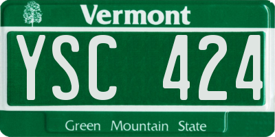 VT license plate YSC424