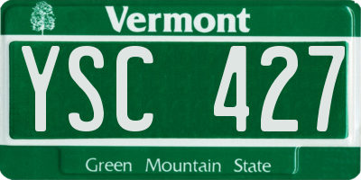 VT license plate YSC427