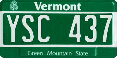 VT license plate YSC437