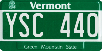 VT license plate YSC440