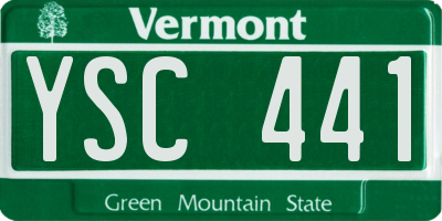 VT license plate YSC441
