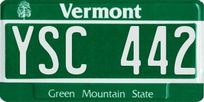 VT license plate YSC442