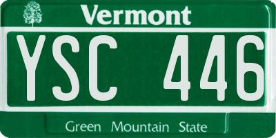 VT license plate YSC446