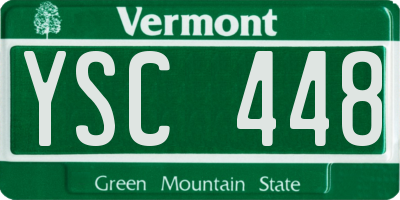VT license plate YSC448