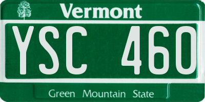 VT license plate YSC460