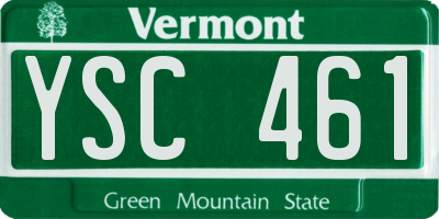 VT license plate YSC461