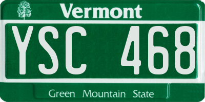VT license plate YSC468