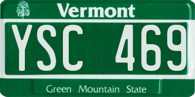 VT license plate YSC469