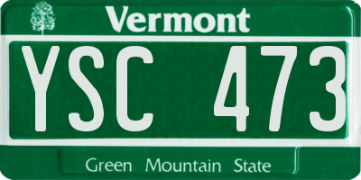 VT license plate YSC473